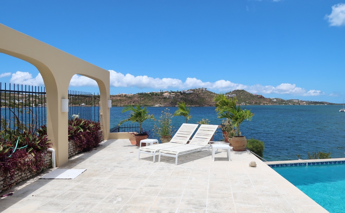 Terrace and lagoon view